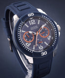 Buy Shop Guess Trade Blue Dial Blue Silicone Strap Watch for Men - W0967G2 USA Online