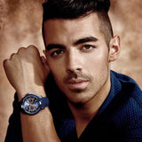 Buy Shop Guess Trade Blue Dial Blue Silicone Strap Watch for Men - W0967G2 USA Online