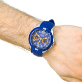 Buy Shop Guess Trade Blue Dial Blue Silicone Strap Watch for Men - W0967G2 USA Online