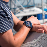 Buy Shop Guess Trade Blue Dial Blue Silicone Strap Watch for Men - W0967G2 USA Online