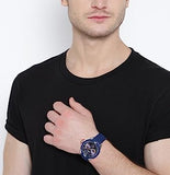 Buy Shop Guess Trade Blue Dial Blue Silicone Strap Watch for Men - W0967G2 USA Online