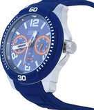Buy Shop Guess Trade Blue Dial Blue Silicone Strap Watch for Men - W0967G2 USA Online