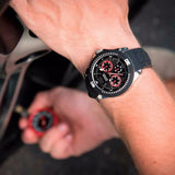 Buy Shop Guess Tread Black Dial Black Rubber Strap Watch for Men - W0967G1 USA Online