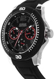 Buy Shop Guess Tread Black Dial Black Rubber Strap Watch for Men - W0967G1 USA Online