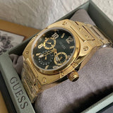Buy Shop Guess Trend Analog Green Dial Gold Steel Strap Watch For Men - GW0624G2 USA Online