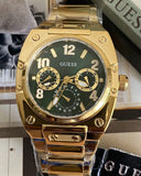 Buy Shop Guess Trend Analog Green Dial Gold Steel Strap Watch For Men - GW0624G2 USA Online