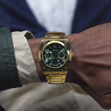Buy Shop Guess Trend Analog Green Dial Gold Steel Strap Watch For Men - GW0624G2 USA Online