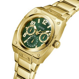Buy Shop Guess Trend Analog Green Dial Gold Steel Strap Watch For Men - GW0624G2 USA Online