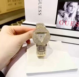 Buy Shop Guess Trend Diamonds Gold Dial Gold Steel Strap Watch for Women - GW0512L2 USA Online