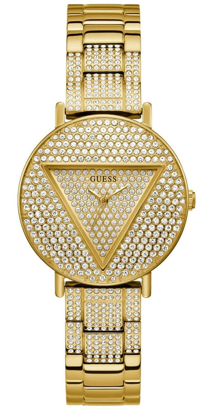 Buy Shop Guess Trend Diamonds Gold Dial Gold Steel Strap Watch for Women - GW0512L2 USA Online