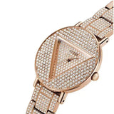 Buy Shop Guess Trend Diamonds Rose Gold Dial Rose Gold Steel Strap Watch for Women - GW0512L3 USA Online