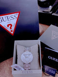 Buy Shop Guess Trend Diamonds Silver Dial Silver Steel Strap Watch for Women - GW0512L1 USA Online