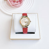 Buy Shop Guess Trend Dragon Gold Dial Red Leather Strap Watch For Women - GW0646L1 USA Online
