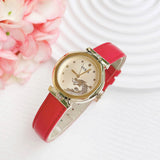 Buy Shop Guess Trend Dragon Gold Dial Red Leather Strap Watch For Women - GW0646L1 USA Online