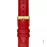 Buy Shop Guess Trend Dragon Gold Dial Red Leather Strap Watch For Women - GW0646L1 USA Online