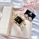 Buy Shop Guess Trend Multi Chain Black Dial Gold Steel Strap Watch for Women - U1117L5 USA Online