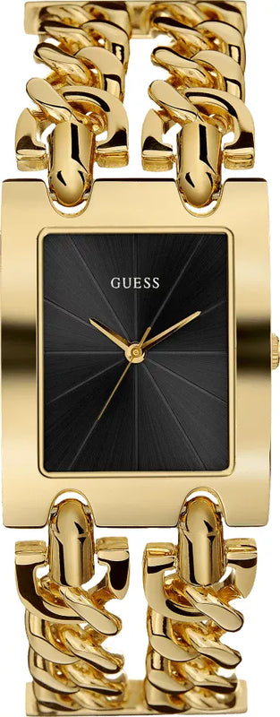 Buy Shop Guess Trend Multi Chain Black Dial Gold Steel Strap Watch for Women - U1117L5 USA Online