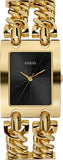 Buy Shop Guess Trend Multi Chain Black Dial Gold Steel Strap Watch for Women - U1117L5 USA Online