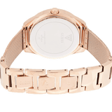 Buy Shop Guess Tri Glitz Quartz Diamonds Rose Gold Dial Rose Gold Mesh Bracelet Watch For Women - W1142L4 USA Online