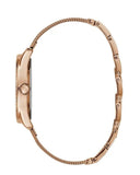 Buy Shop Guess Tri Glitz Quartz Diamonds Rose Gold Dial Rose Gold Mesh Bracelet Watch For Women - W1142L4 USA Online