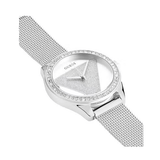 Buy Shop Guess Tri Glitz Quartz Silver Dial Silver Mesh Bracelet Watch For Women - W1142L1 USA Online