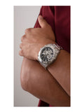 Buy Shop Guess Trophy Chronograph Diamonds Black Dial Silver Steel Strap Watch for Men - GW0390G1 USA Online