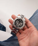 Buy Shop Guess Trophy Chronograph Diamonds Black Dial Silver Steel Strap Watch for Men - GW0390G1 USA Online