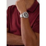 Buy Shop Guess Trophy Chronograph Diamonds Black Dial Silver Steel Strap Watch for Men - GW0390G1 USA Online