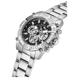 Buy Shop Guess Trophy Chronograph Diamonds Black Dial Silver Steel Strap Watch for Men - GW0390G1 USA Online