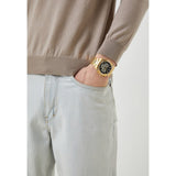 Buy Shop Guess Trophy Diamonds Black Dial Gold Steel Strap Watch for Men - GW0390G2 USA Online