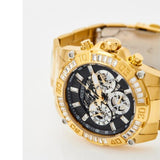 Buy Shop Guess Trophy Diamonds Black Dial Gold Steel Strap Watch for Men - GW0390G2 USA Online