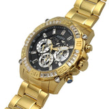 Buy Shop Guess Trophy Diamonds Black Dial Gold Steel Strap Watch for Men - GW0390G2 USA Online