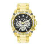 Buy Shop Guess Trophy Diamonds Black Dial Gold Steel Strap Watch for Men - GW0390G2 USA Online