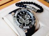 Buy Shop Guess Trophy Multifunction Black Dial Black Rubber Strap Watch for Men - GW0333G1 USA Online