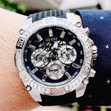 Buy Shop Guess Trophy Multifunction Black Dial Black Rubber Strap Watch for Men - GW0333G1 USA Online