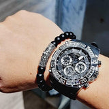 Buy Shop Guess Trophy Multifunction Black Dial Black Rubber Strap Watch for Men - GW0333G1 USA Online