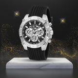Buy Shop Guess Trophy Multifunction Black Dial Black Rubber Strap Watch for Men - GW0333G1 USA Online