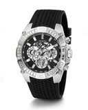 Buy Shop Guess Trophy Multifunction Black Dial Black Rubber Strap Watch for Men - GW0333G1 USA Online