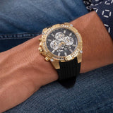 Buy Shop Guess Trophy Multifunction Black Dial Black Rubber Strap Watch for Men - GW0333G2 USA Online