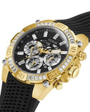 Buy Shop Guess Trophy Multifunction Black Dial Black Rubber Strap Watch for Men - GW0333G2 USA Online