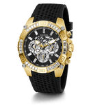 Buy Shop Guess Trophy Multifunction Black Dial Black Rubber Strap Watch for Men - GW0333G2 USA Online
