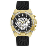 Buy Shop Guess Trophy Multifunction Black Dial Black Rubber Strap Watch for Men - GW0333G2 USA Online