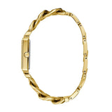 Buy Shop Guess Vanity Diamonds Silver Dial Gold Steel Strap Watch for Women - W1030L2 USA Online