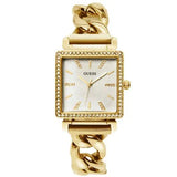 Buy Shop Guess Vanity Diamonds Silver Dial Gold Steel Strap Watch for Women - W1030L2 USA Online