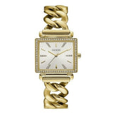 Buy Shop Guess Vanity Diamonds Silver Dial Gold Steel Strap Watch for Women - W1030L2 USA Online