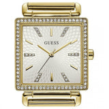 Buy Shop Guess Vanity Diamonds Silver Dial Gold Steel Strap Watch for Women - W1030L2 USA Online