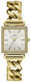 Buy Shop Guess Vanity Diamonds Silver Dial Gold Steel Strap Watch for Women - W1030L2 USA Online