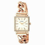 Buy Shop Guess Vanity Diamonds Silver Dial Gold Steel Strap Watch for Women - W1030L4 USA Online
