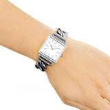 Buy Shop Guess Vanity Diamonds White Dial Silver Steel Strap Watch for Women - W1030L1 USA Online