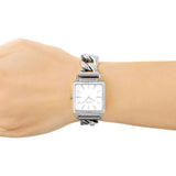 Buy Shop Guess Vanity Diamonds White Dial Silver Steel Strap Watch for Women - W1030L1 USA Online